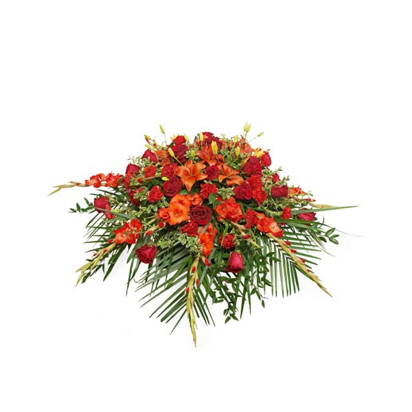 Le coussin rouge intense