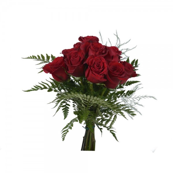 Red roses by the dozen