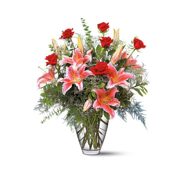 Red Roses and Stargazers